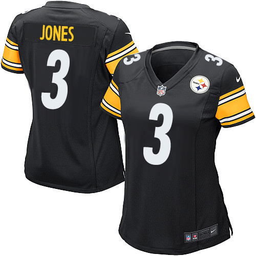 Women's Game Landry Jones Nike Jersey Black Home - #3 NFL Pittsburgh Steelers